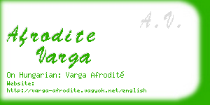 afrodite varga business card