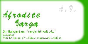 afrodite varga business card